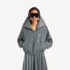 Women’s bodies high collar tracksuit jacket in elephant grey Women’s bodies high collar tracksuit jacket in elephant grey