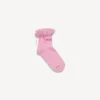 Women’s bow socks in pink/red