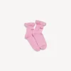 Women’s bow socks in pink/red