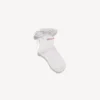 Women’s bow socks in white/pink