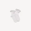 Women’s bow socks in white/pink