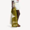 Women’s brush scratch beach towel in khaki