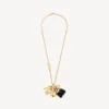 Women’s carousel rodeo collector necklace in gold/black