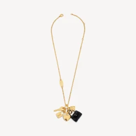 Women’s carousel rodeo collector necklace in gold/black