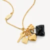 Women’s carousel rodeo collector necklace in gold/black