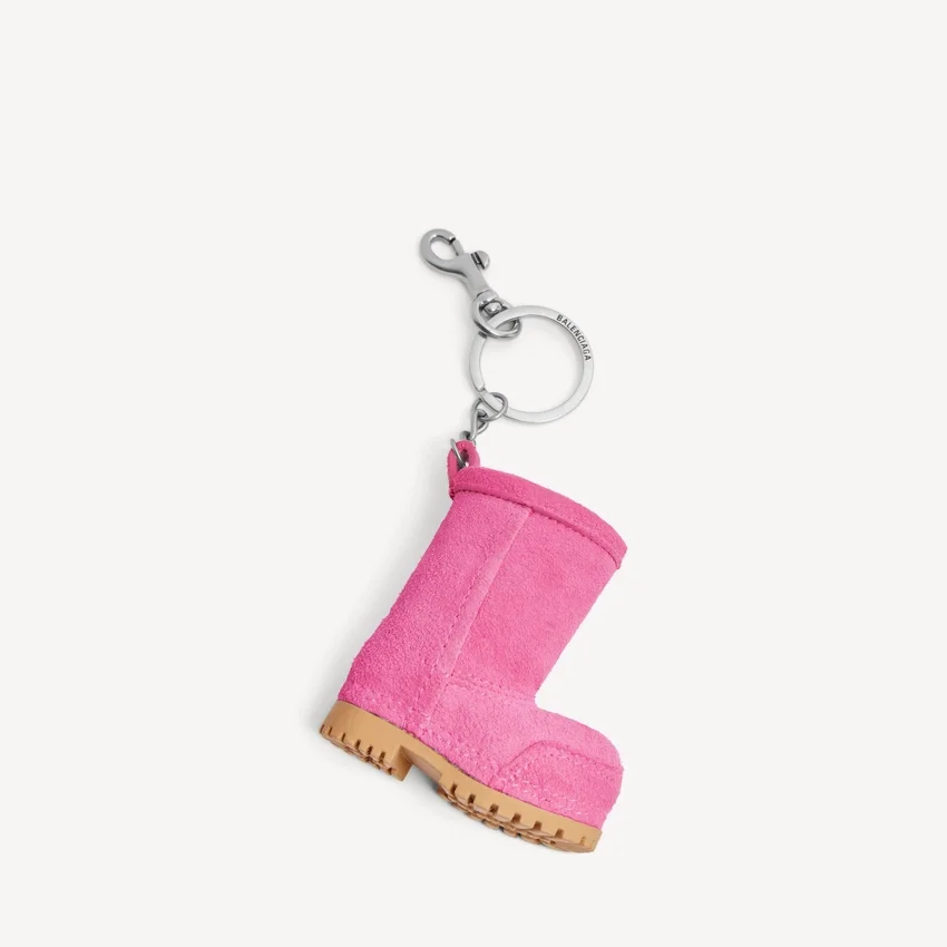 Women’s charm/keychain mini alaska boot in pink Women’s charm/keychain mini alaska boot in pink