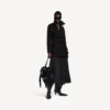 Women’s cocoon short trench in black Women’s cocoon short trench in black