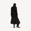 Women’s cocoon short trench in black Women’s cocoon short trench in black