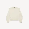 Women’s crewneck sweater in cream