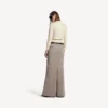 Women’s crewneck sweater in cream