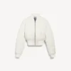 Women’s cropped bomber jacket in ivory Women’s cropped bomber jacket in ivory