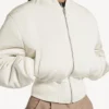 Women’s cropped bomber jacket in ivory Women’s cropped bomber jacket in ivory