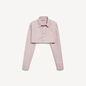 Women’s cropped shirt in dusty pink