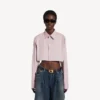 Women’s cropped shirt in dusty pink Women’s cropped shirt in dusty pink