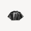 Women’s cropped t-shirt in black Women’s cropped t-shirt in black