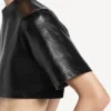 Women’s cropped t-shirt in black Women’s cropped t-shirt in black