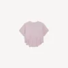 Women’s cropped train top in dusty pink Women’s cropped train top in dusty pink