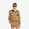 Women’s cropped workwear jacket in beige