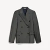 Women’s double-breasted tailored jacket in dark navy Women’s double-breasted tailored jacket in dark navy