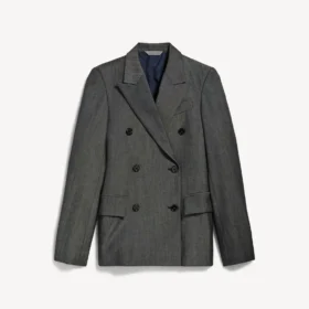Women’s double-breasted tailored jacket in dark navy
