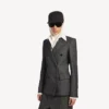 Women’s double-breasted tailored jacket in dark navy Women’s double-breasted tailored jacket in dark navy