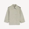 Women’s double-breasted trenchcoat in light beige