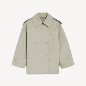 Women’s double-breasted trenchcoat in light beige