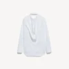 Women’s draped back shirt in white Women’s draped back shirt in white