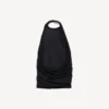 Women’s draped top in black
