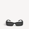 Women’s dynasty rectangle sunglasses in black