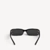 Women’s dynasty rectangle sunglasses in black