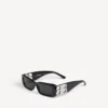 Women’s dynasty rectangle sunglasses in black