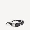 Women’s dynasty rectangle sunglasses in black