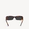 Women’s dynasty rectangle sunglasses in mid havana