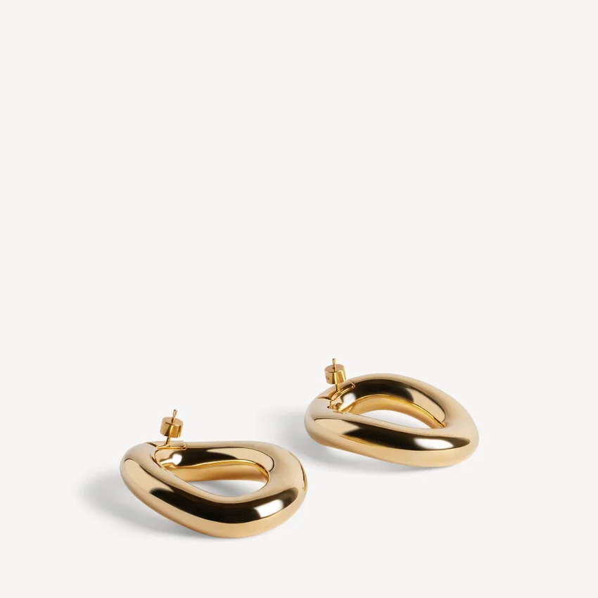 Women’s eisa ellipse earrings in shiny gold Women’s eisa ellipse earrings in shiny gold