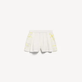 Women’s extreme tie dye a-line boxer shorts in white/yellow