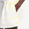 Women’s extreme tie dye a-line boxer shorts in white/yellow