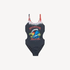 Women’s extreme tie dye swimsuit in black