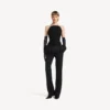 Women’s fitted bustier top in black