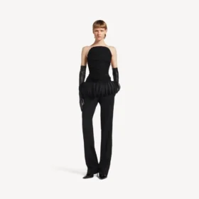 Women’s fitted bustier top in black