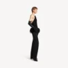 Women’s fitted bustier top in black