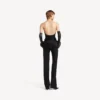 Women’s fitted bustier top in black
