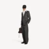 Women’s fitted tailored pants in dark navy