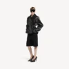 Women’s folded short trench in black Women’s folded short trench in black