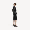Women’s folded short trench in black Women’s folded short trench in black