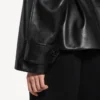 Women’s folded short trench in black Women’s folded short trench in black