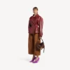 Women’s folded short trench in burgundy Women’s folded short trench in burgundy