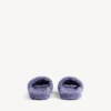 Women’s furry open mule in hortensia/crystal/red