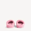Women’s furry open mule in sweet pink