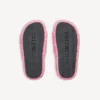 Women’s furry open mule in sweet pink